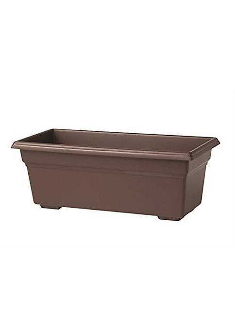 Novelty (#16193) Countryside Flower Box Planter, Brown 18&quot;