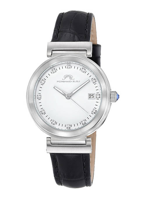 Porsamo Bleu Dahlia Womens Black Leather Watch, 1051ADAL