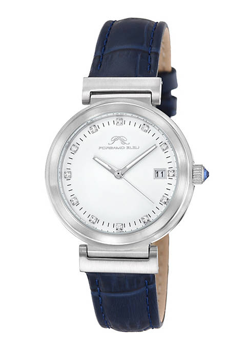 Porsamo Bleu Dahlia Womens Blue Leather Watch, 1051BDAL