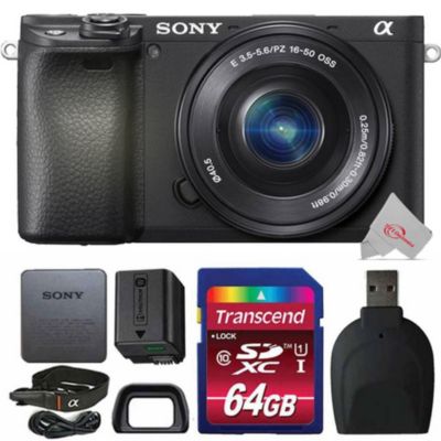 Sony Alpha A6400 24.2Mp Wi-Fi Mirrorless Digital Camera With 16-50Mm Lens & Deluxe Kit