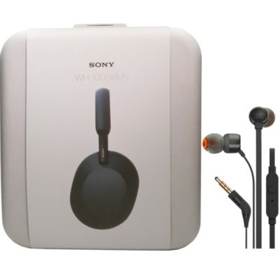 Sony Wh-1000Xm5 Over-Ear Headphones (Black) + Jbl T110 In Ear Headphones