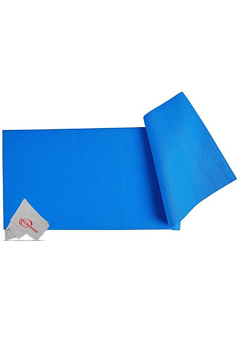 Pfv8277 5mm  High Density Foam Exercise Roll Up Mat Slip Resistant Surface Blue For Yoga Exercises