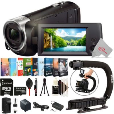 Sony Hdr-Cx405 Hd Handycam Camcorder With 32Gb Top Accessory Kit, Black -  796376924407
