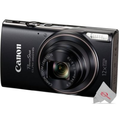 Canon Powershot Ixus 285 / Elph 360 Hs 12X Optical Zoom Digital Camera (Black), Black -  4549292057485