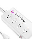 Smart Home Smart Plug Power Strip 4 Wi-fi Outlets + 4 Usb Ports Compatible With Alexa And Google Home - No Hub Required