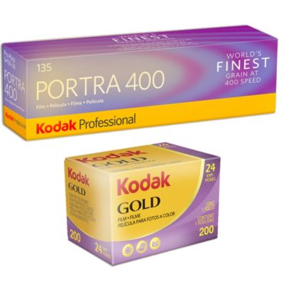 Kodak Portra 400 Color Negative Film 36 Exposures 5-Pack + Gold 200 24 Exp