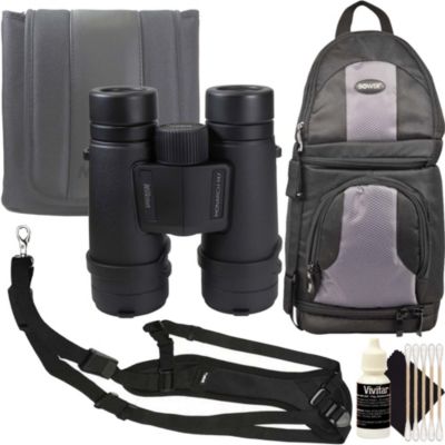 Nikon 8X42 Monarch M7 Waterproof Roof Prism Binoculars + Vivitar Sling1 Sling Hands Free Strap Kit, Black -  614198405549