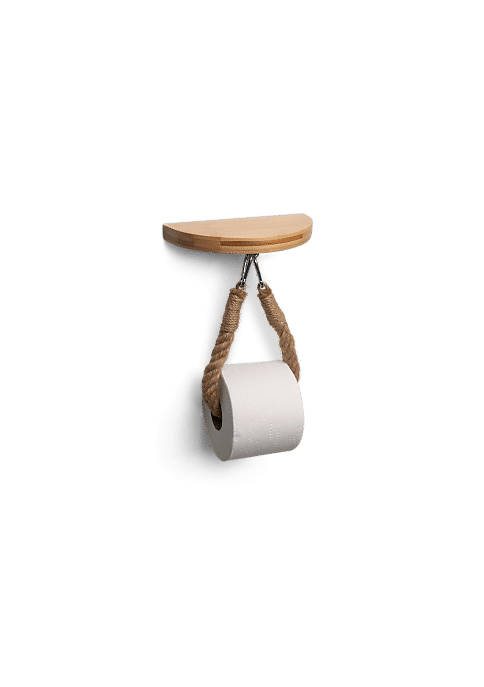 Arrow and Stem Bamboo Double Toilet Paper Holder