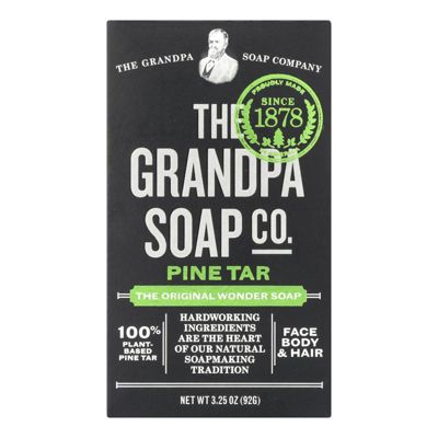 The Grandpa Soap Company Pine Tar Travel Sized Soap All-Natural