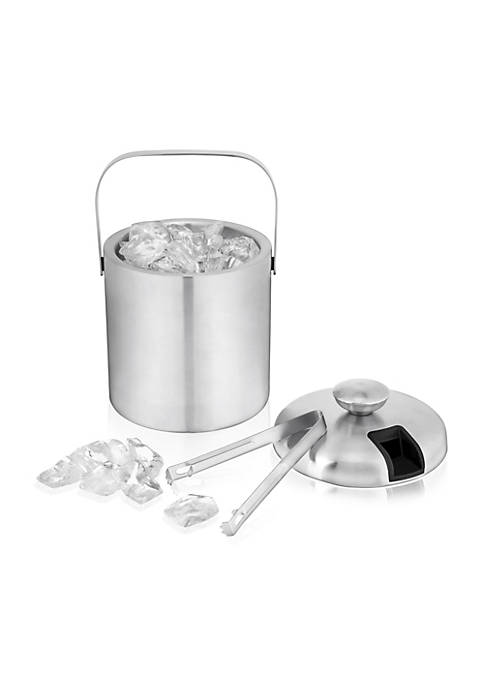 1 Stainless Steel Ice Bucket with Tongs