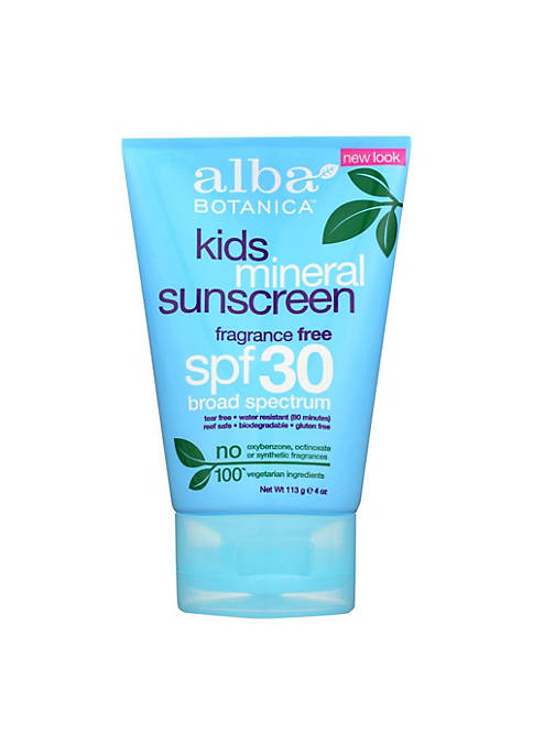 Very Emollient Natural Sun Block Mineral Protection Kids SPF 30 - 4 oz