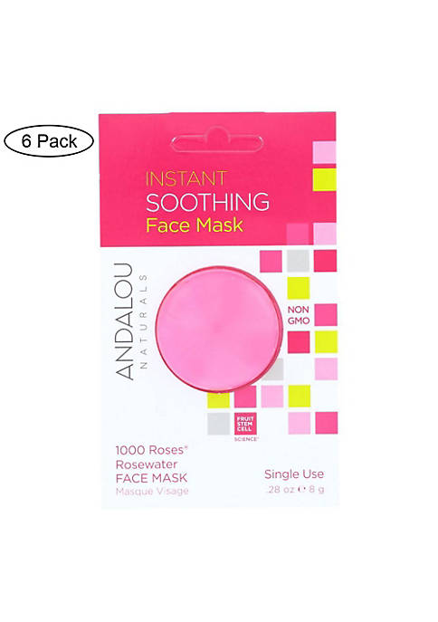 Instant Soothing Face Mask - 1000 Roses Rosewater - Case of 6 - 0.28 oz