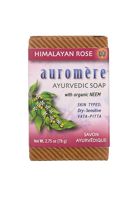 AUROMERE Ayurvedic Bar Soap Himalayan Rose