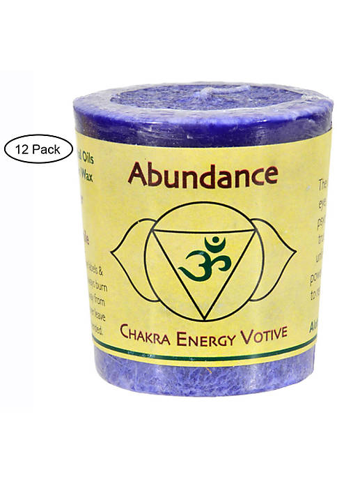 Chakra Votive Candle - Abundance - Case of 12 - 2 oz
