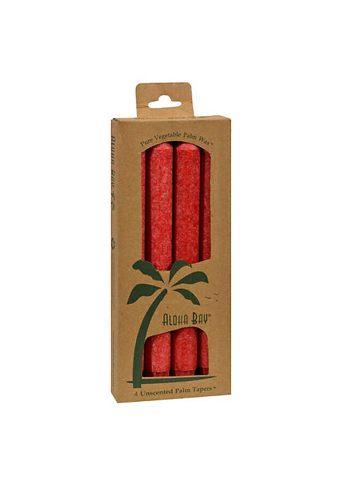 Palm Tapers - Red - 4 Candles