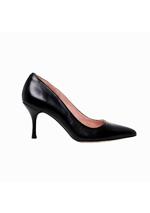 Ally Shoes Black Leather Pump
