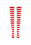 Red and White Socks - Over The Knee Striped Costume Accessories Red and White Stockings for Men, Women and Kids