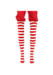 Red and White Socks - Over The Knee Striped Costume Accessories Red and White Stockings for Men, Women and Kids
