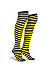 Black and Yellow Socks - Over The Knee Striped Thigh High Costume Accessories Bumble Bee Stockings