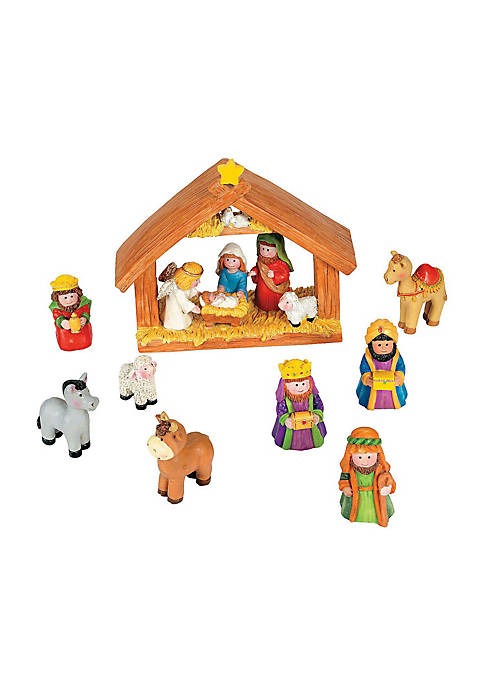 Fun Express Mini Christmas Nativity Set Stable with