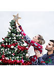 Christmas Glitter Star Tree Topper - Rose Gold and Silver Bethlehem Star Ornament
