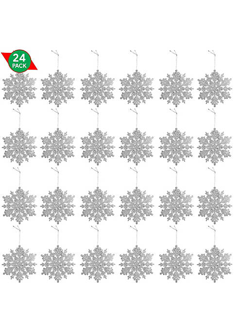 Ornativity Glitter Snowflake Ornaments