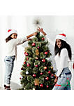 Flower Sunburst Tree Topper - Christmas Glitter Holiday Starburst Decoration