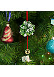Mistletoe Ball Christmas Ornament - Holiday Mistletoe Bell Hanging Decoration