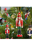 Nutcrackers Hanging Ornament Figures - Christmas Mini Wooden King and Soldier Nutcracker