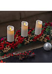 Ornativity Christmas Décor Candle Holder – Xmas Themed Candle Holder Centerpiece Decorations with Red and Gold Berries and Evergreens