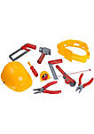 Kids Tool Toy - Pretend Play Childrens Tool Belt Set with Hard Hat, Tape Measure and Toy Hand Tools