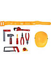 Kids Tool Toy - Pretend Play Childrens Tool Belt Set with Hard Hat, Tape Measure and Toy Hand Tools