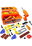 Big Mos Toys Tool Box - Pretend Play Three Tier Educational Tool Kit for Kids Gift of All Ages - 46 Piece Set