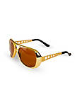 Rockstar 50s, 60s Style Aviator Shades, Gold Celebrity Sunglasses 1 Pair