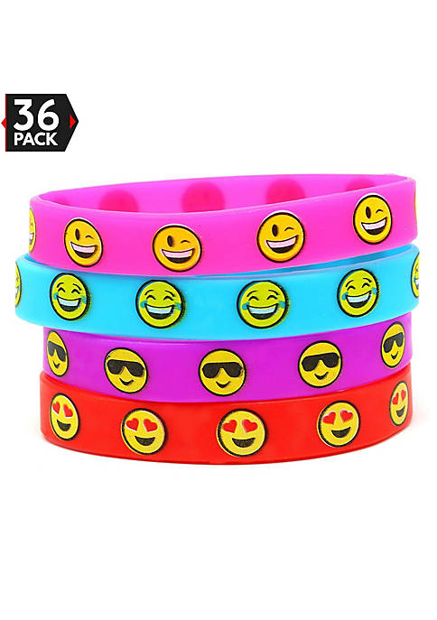 Big Mo's Toys Emoji Silicone Bracelets Party Favors