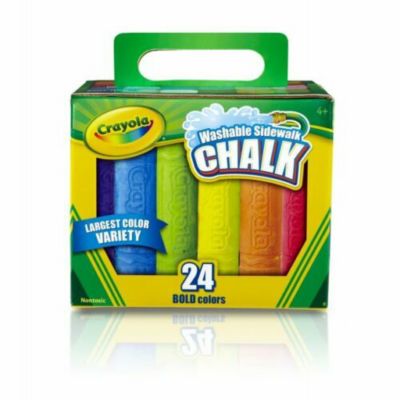 Crayola Washable Sidewalk Chalk In Assorted Colors, 24 Count Multicolored 51-202 -  071662612245
