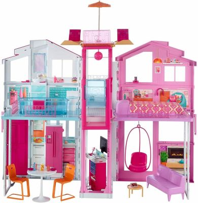 Barbie 3 Story Townhouse, With Pop-Up Umbrella Dly32