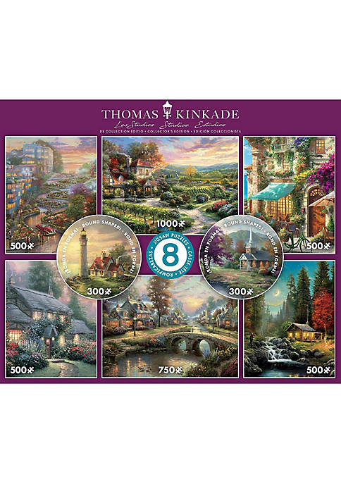 Ceaco Thomas Kinkade Collectors Edition 8-In-1 Pack Puzzles