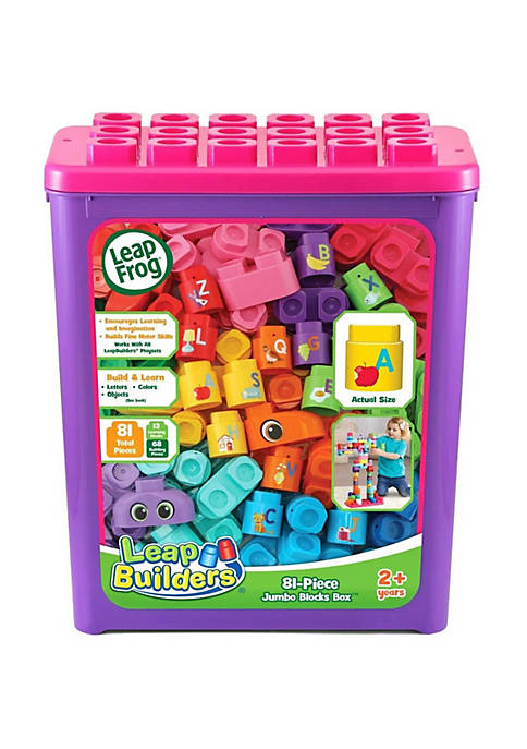 LeapFrog LeapBuilders 81-Piece Jumbo Blocks Box - Pink - English Version