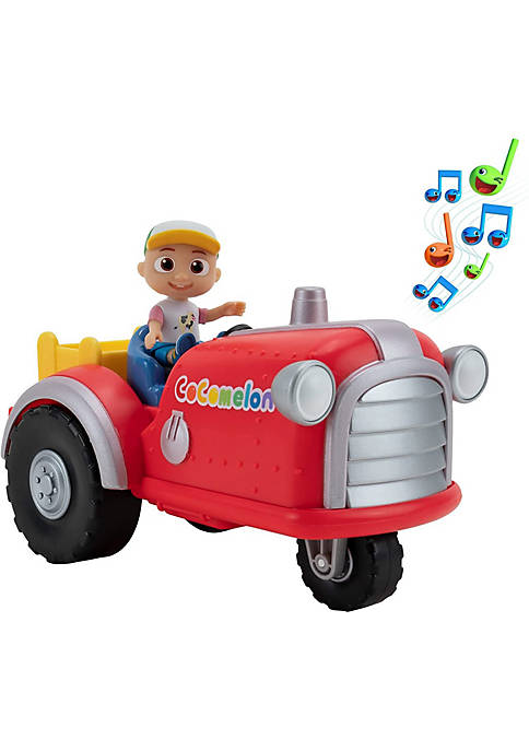 Jazwares Cocomelon Old McDonald Musical Tractor Vehicle W/ 3" JJ Farm Figure for sale online 