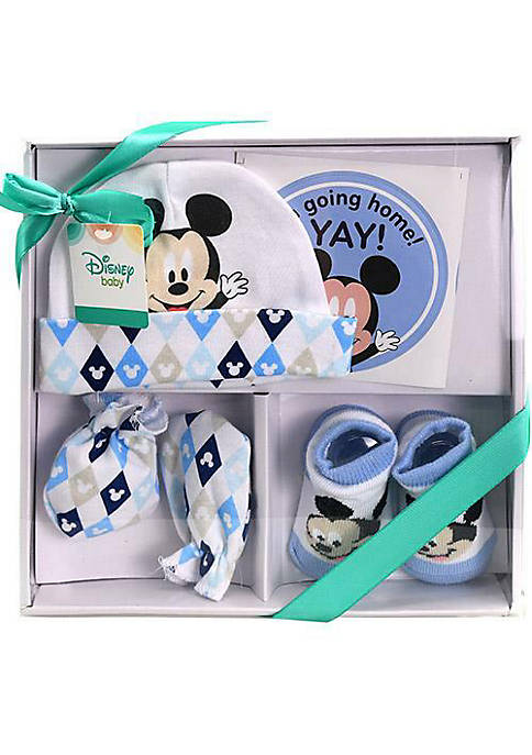 Cudlie Accessories LLC Mickey Mouse 4-Piece Baby Gift