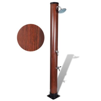 Vidaxl 6.4' Pool Solar Shower With Faux Wood Finish, Brown -  8718475908784