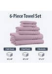 Home Sweet Home 100% Cotton 6-Piece Bath Towel Sets 650 GSM