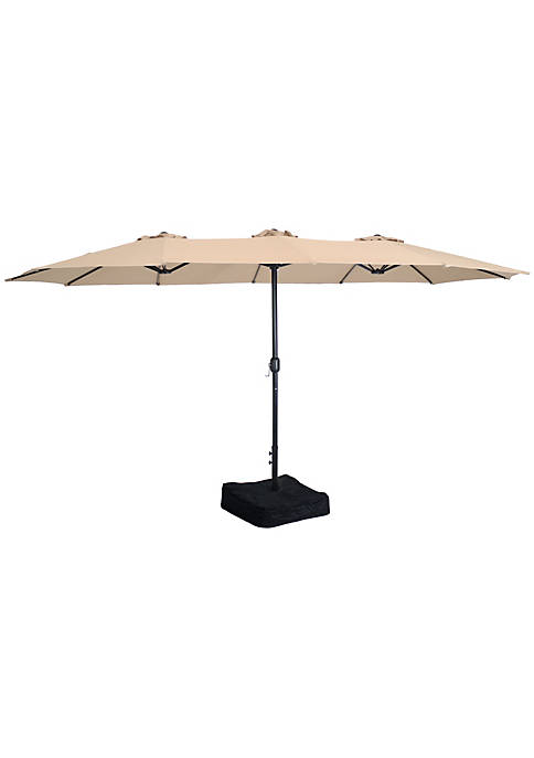 Sunnydaze Decor Sunnydaze 15 Double-Sided Outdoor Patio Umbrella