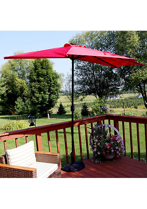 Crown & Ivy™ Solar Wall Umbrella with LED