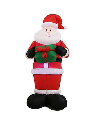 Sunnydaze Decor Santa with Present Christmas Inflatable Yard