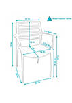 Sunnydaze Astana Plastic Patio Armchair - Set of 2 - Lt. Green