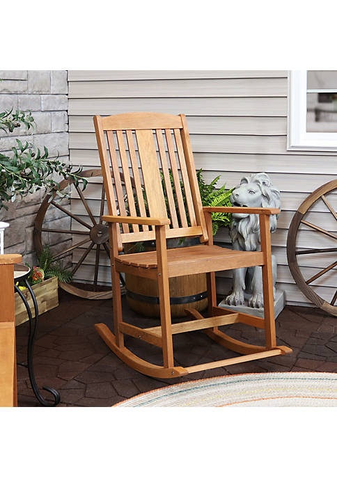 Sunnydaze Decor Sunnydaze Meranti Wood Outdoor Rocking Chair