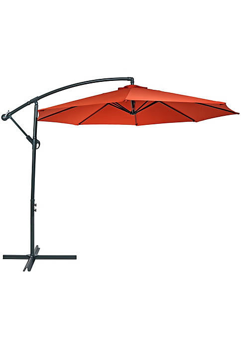 Sunnydaze Decor Sunnydaze Steel Outdoor Offset Patio Umbrella