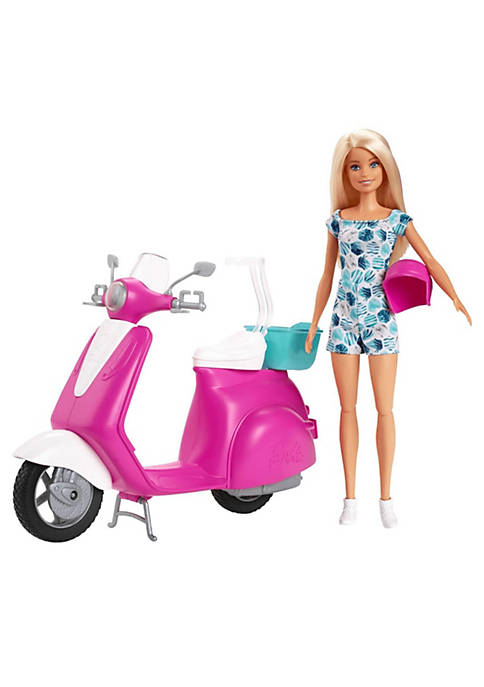 Barbie Doll & Scooter Playset GBK85 NEW